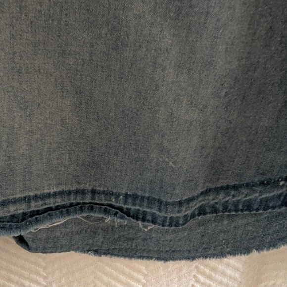 Calvin Klein Jeans Women's Long Sleeve Chambray Denim Snap Buttons Size XL - Picture 5 of 8